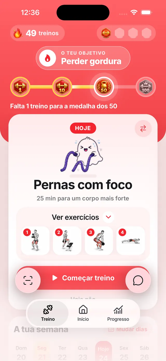 Medalhas de treino na Kalori, com o próximo marco à vista